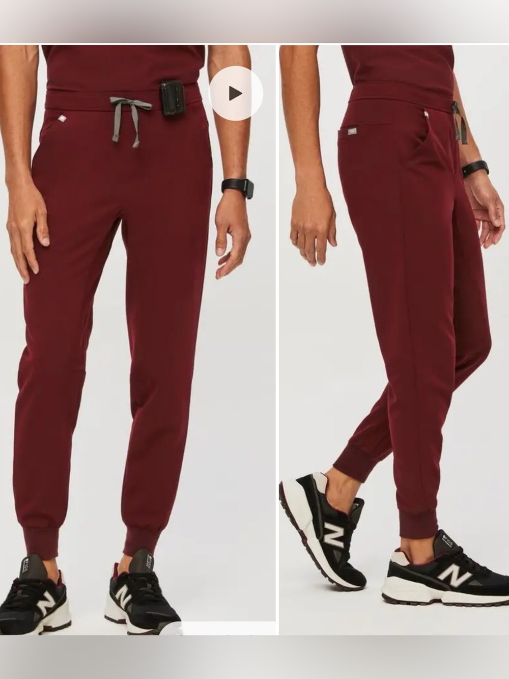 NWT Figs Tansen 2.0 Burgundy XS